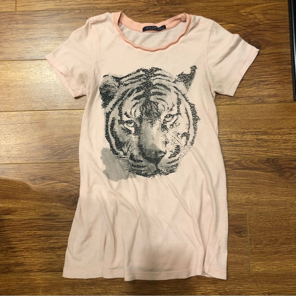 Wildfox Pink Tiger Head Tee - Picture 1 of 6